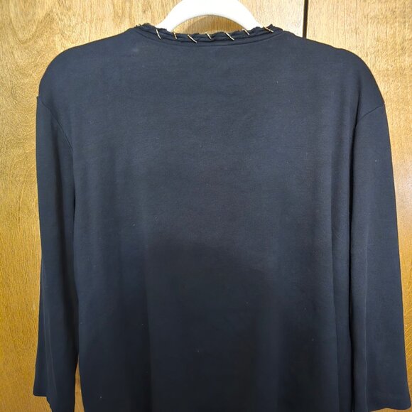 Rafaella Black Beaded Sweater in Size 3X - Picture 3 of 5